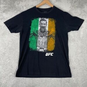 UFC Conor McGregor Shirt Mens Large Black Ireland Flag Graphic MMA Fighting Tee